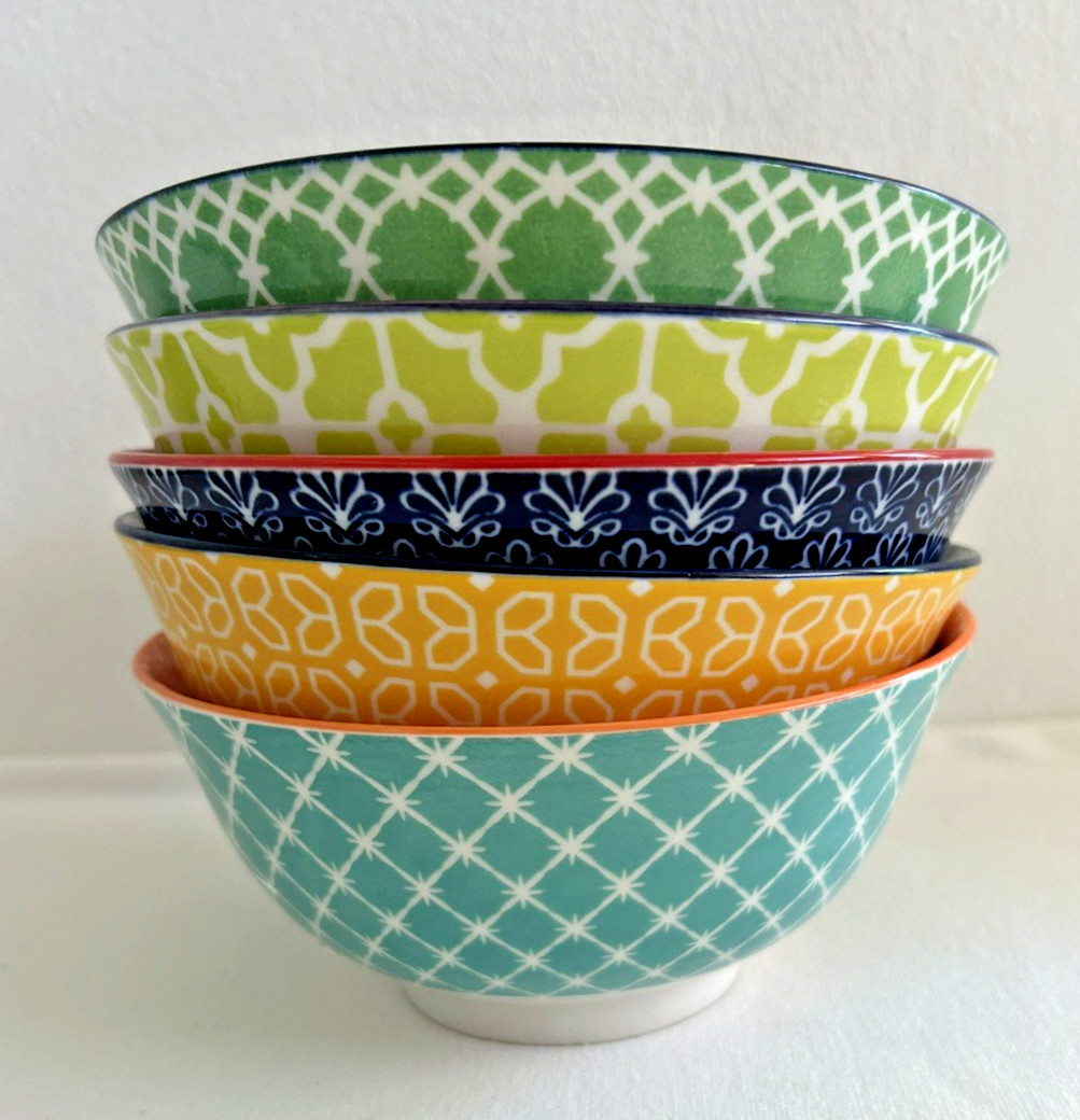 5 Certified International Cereal Soup Bowls 6\ 5 Certified International Cereal Soup Bowls 6\