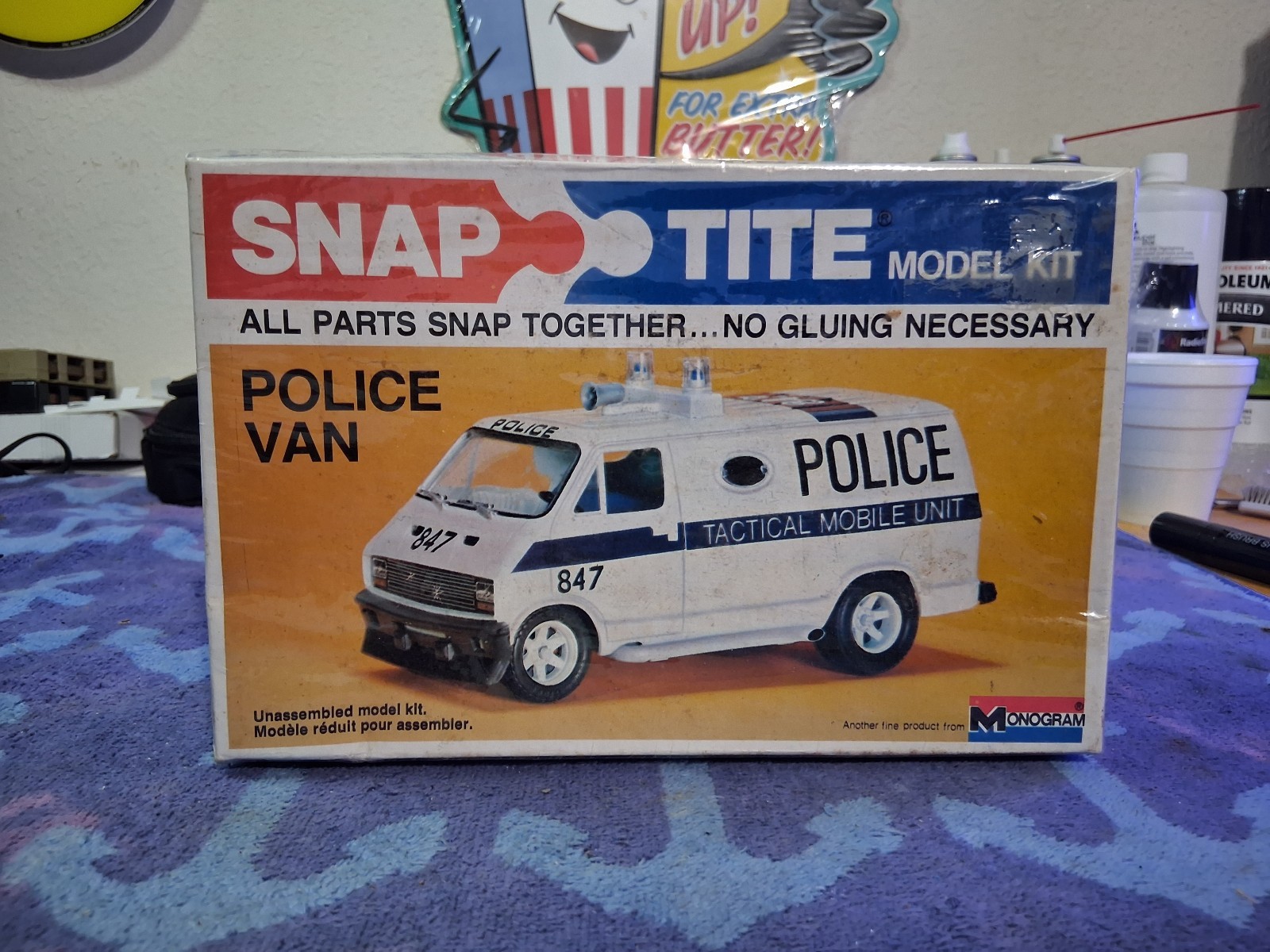 Vintage 1976 Monogram SnapTite Police Van Model Kit Vintage 1976 Monogram SnapTite Police Van Model Kit