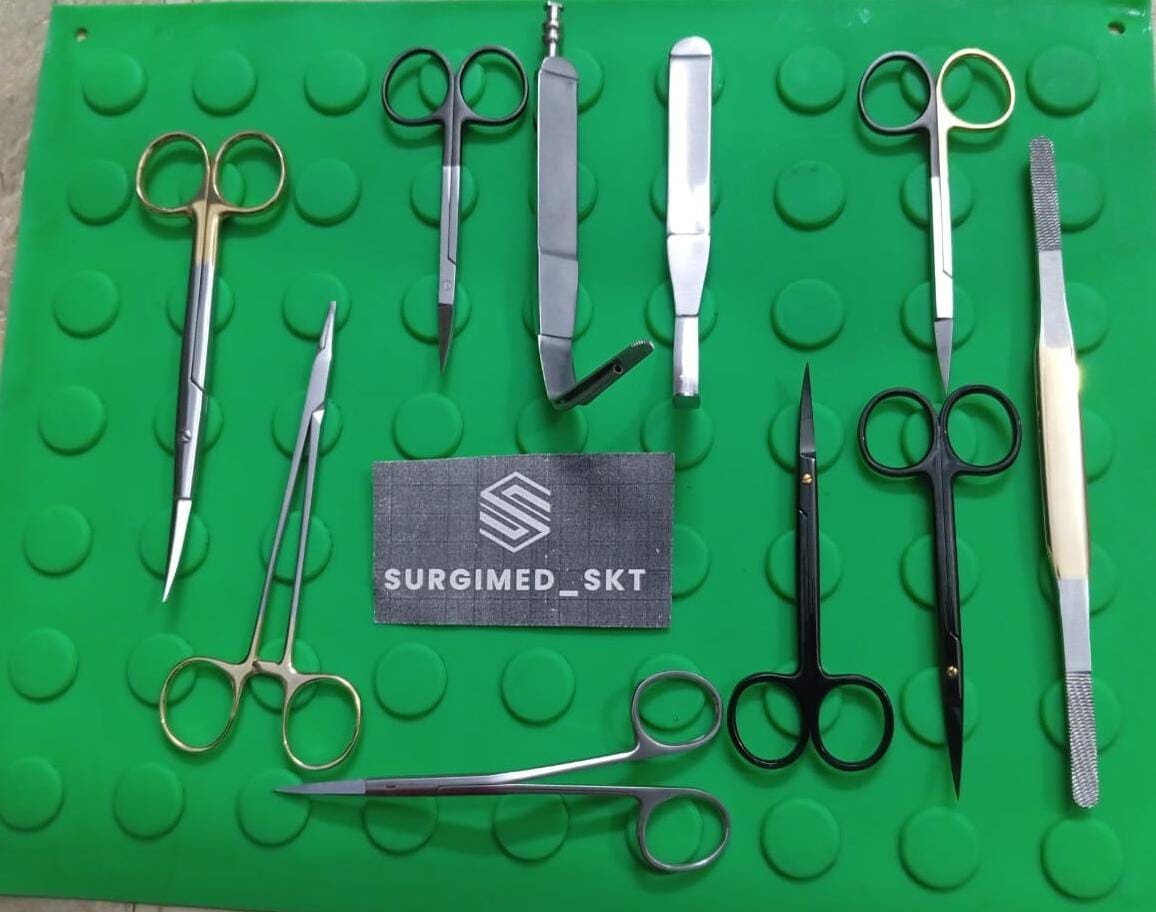 ENT\\ Plastic Surgery Instrument Set – 12-Piece Stainless Steel Surgical Tool Kit