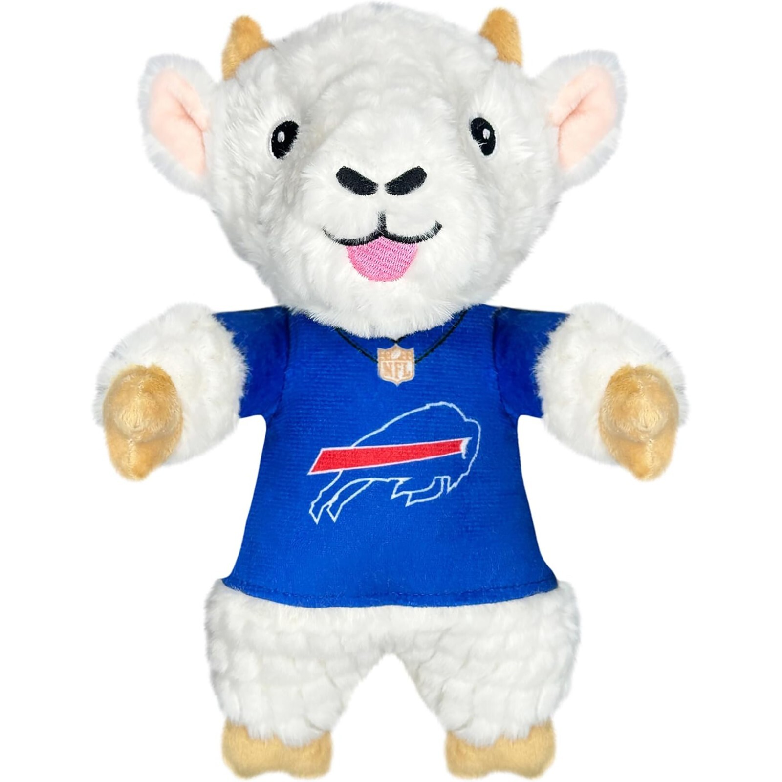 Pets First NFL Goat Plush Toys for Dogs & Cats Dog Chew Toys with Inner Squeaker