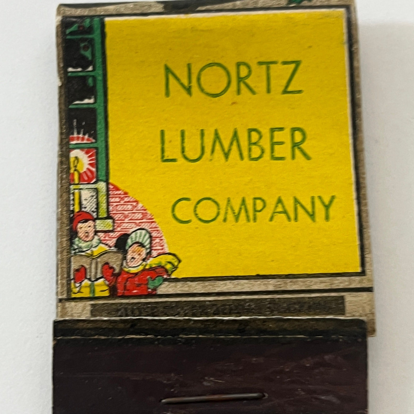 Nortz Lumber Company - Christmas Carolers Vintage Matchbook Cover TB6-MB1-4 Nortz Lumber Company - Christmas Carolers Vintage Matchbook Cover TB6-MB1-4