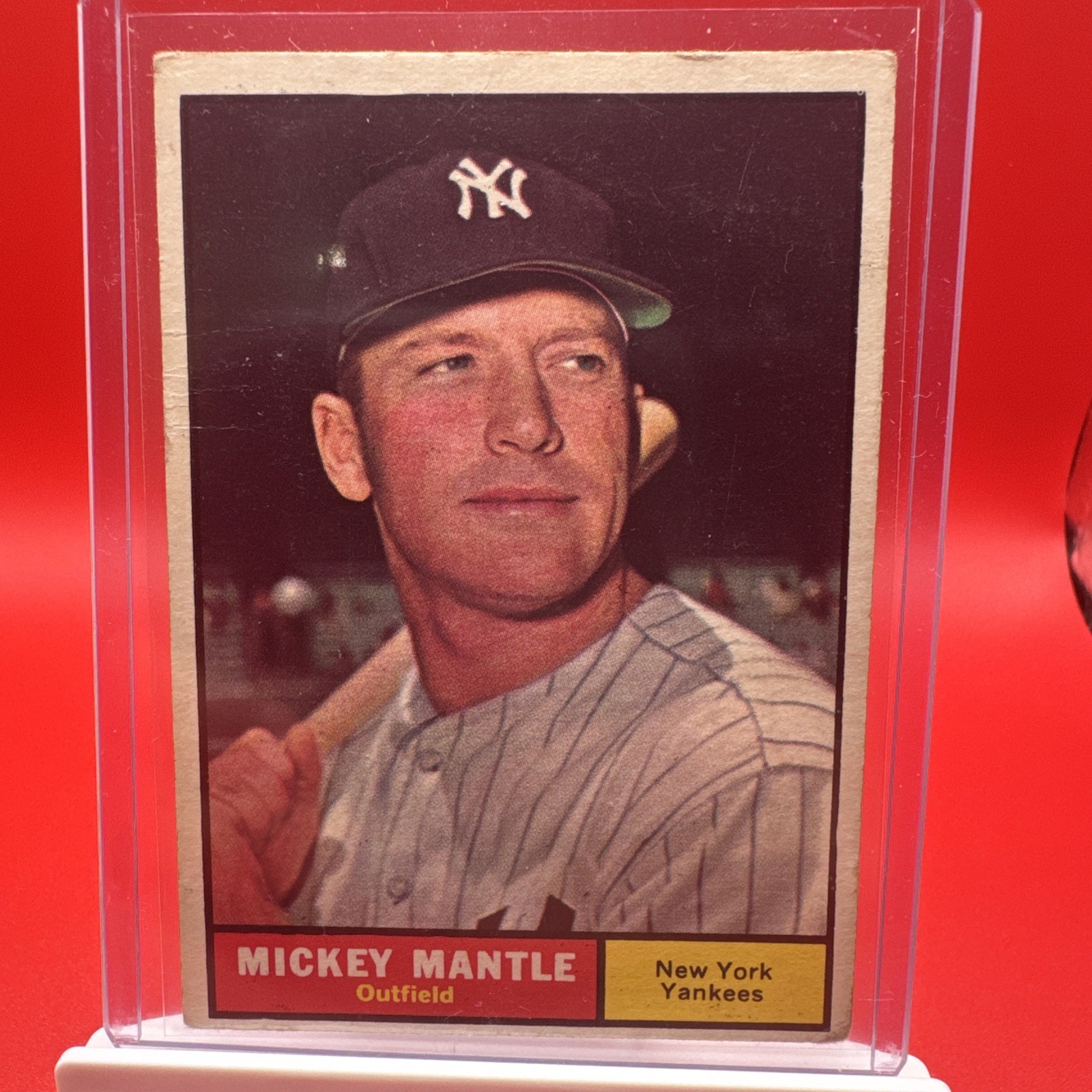 1961 Topps Mickey Mantle #300 Base Set New York Yankees MLB Baseball Card 1961 Topps Mickey Mantle #300 Base Set New York Yankees MLB Baseball Card