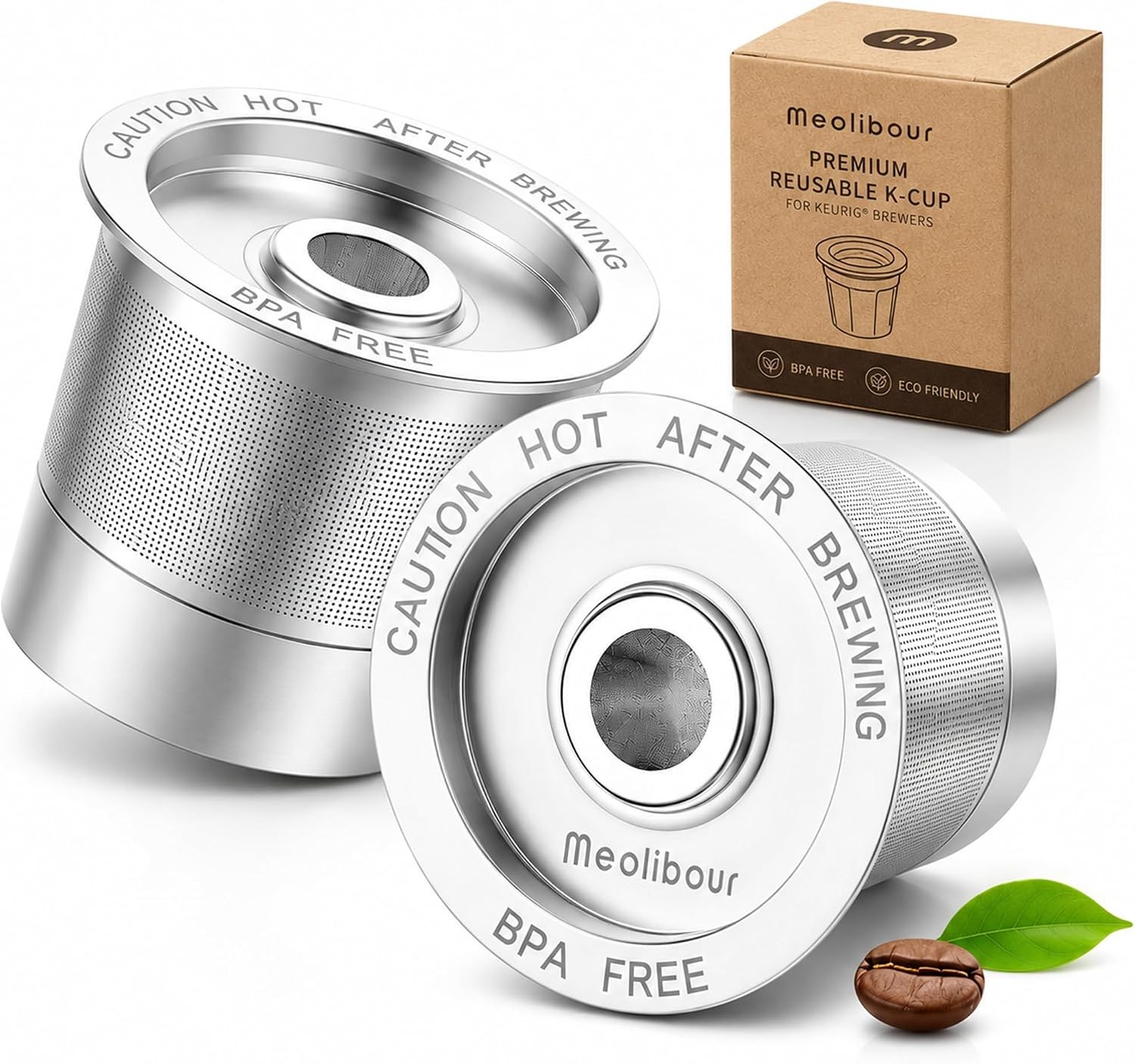 2 Pack K Cup Reusable Coffee Pods for Keurig: Stainless Steel Refillable K Cup -