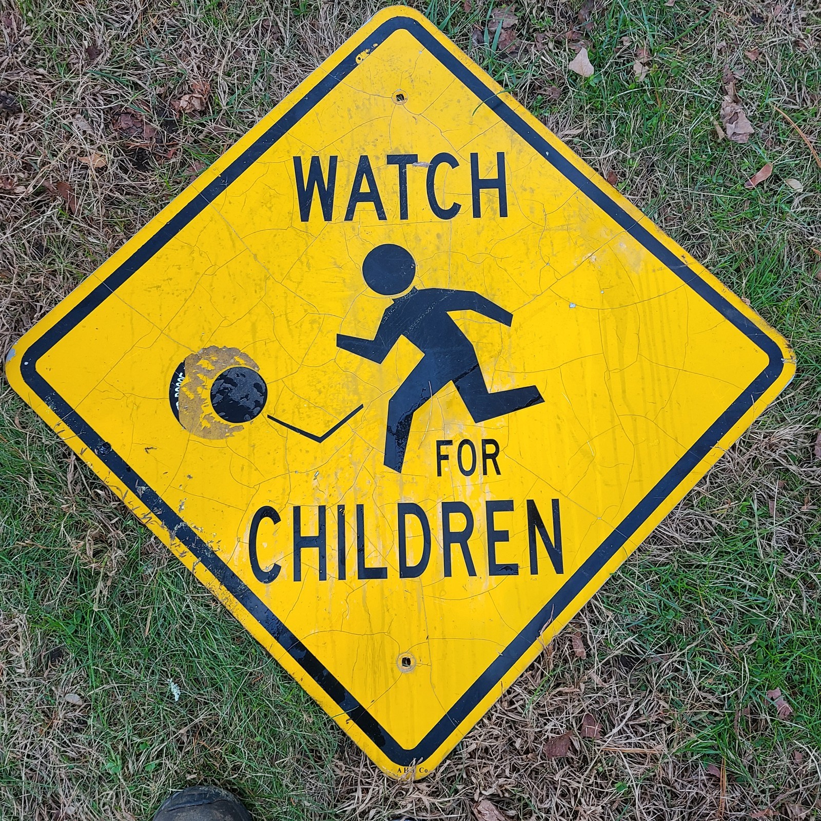 Vintage Retired Watch Children Highway Traffic Caution Sign Road Street 32x32\ Vintage Retired Watch Children Highway Traffic Caution Sign Road Street 32x32\