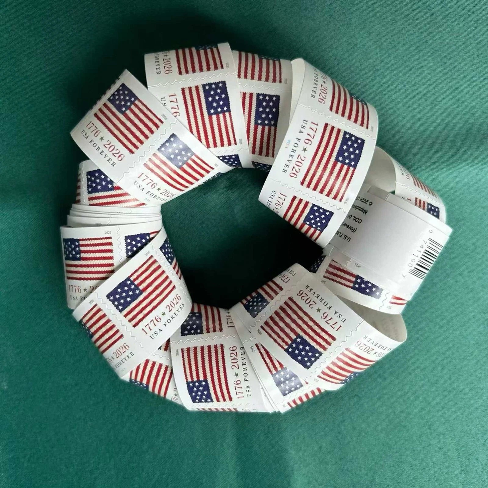 10 Roll of 100, 2026 Flag Forever Stamps, Navy Pier Design, MNH 10 Roll of 100, 2026 Flag Forever Stamps, Navy Pier Design, MNH