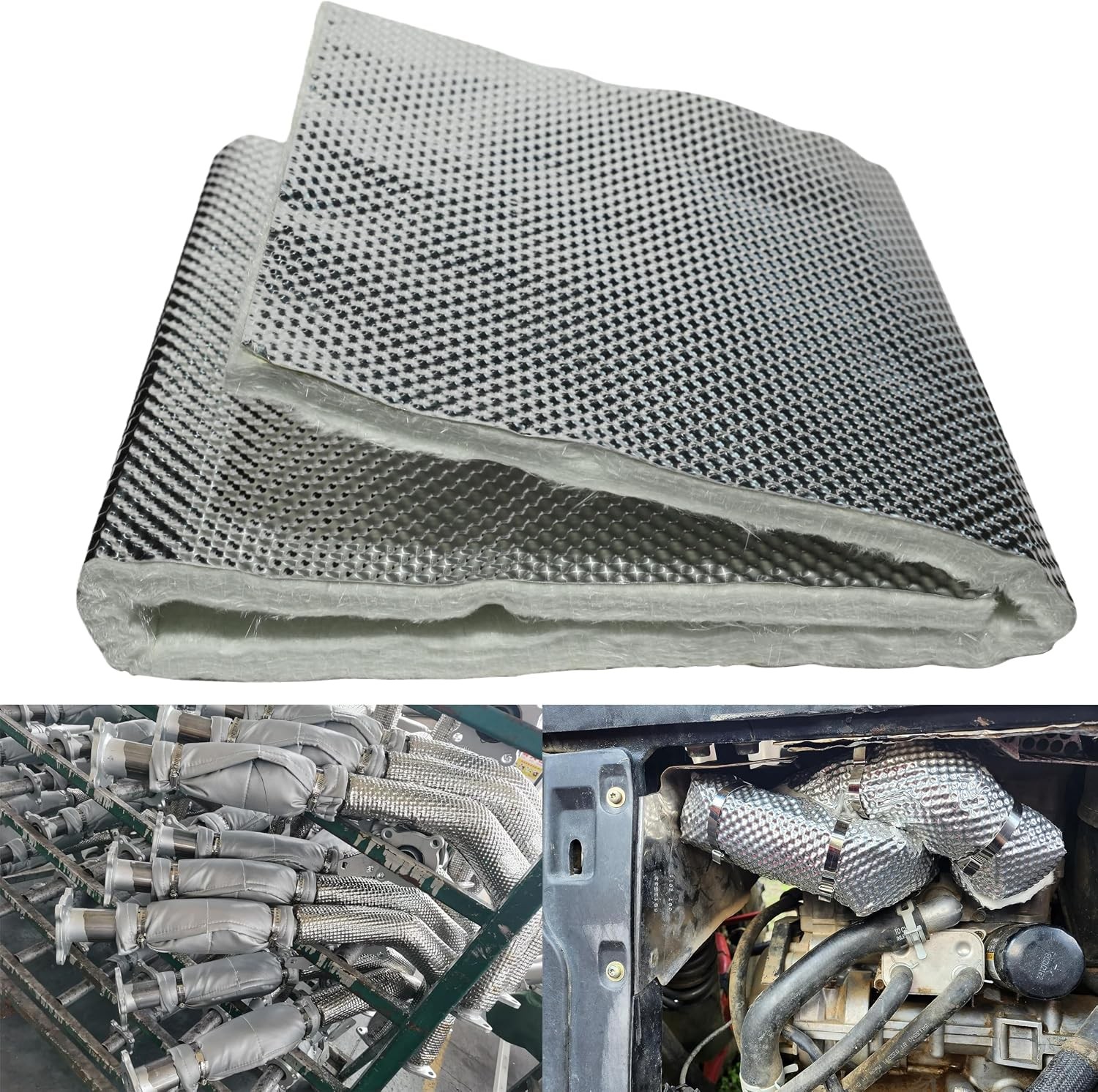 Exhaust Wrap Heat Shield Automotive Aluminum Material Muffler Wrap 12