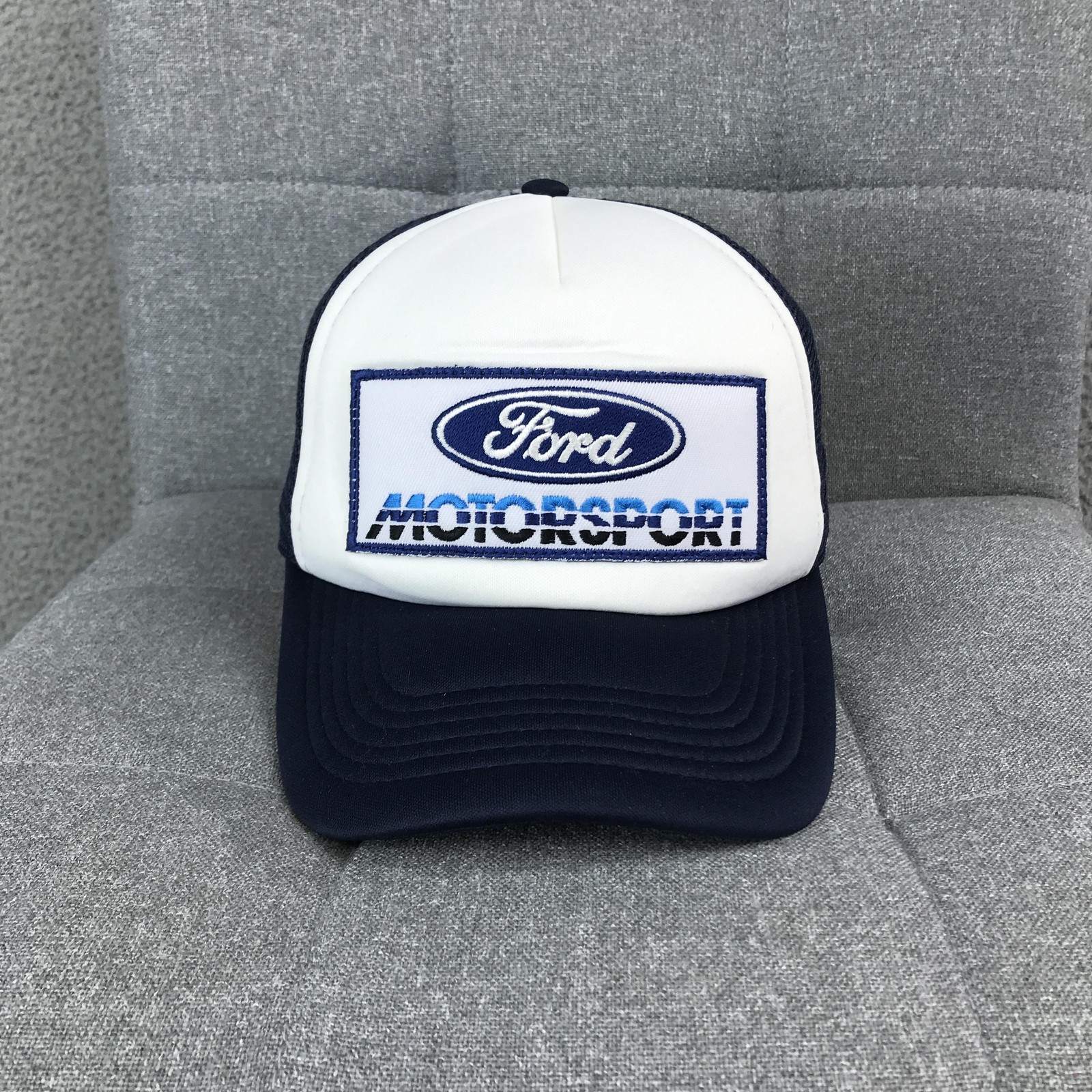 Quake City Caps Ford Motorsport Hat Cap Trucker Snap Back One Size Blue Unisex