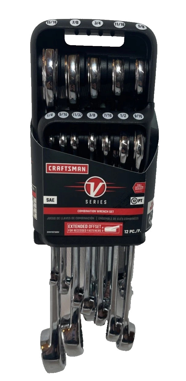 Craftsman 12 Pc V-Series Combination Wrench SAE CMMT87300V 1/4\ Craftsman 12 Pc V-Series Combination Wrench SAE CMMT87300V 1/4\
