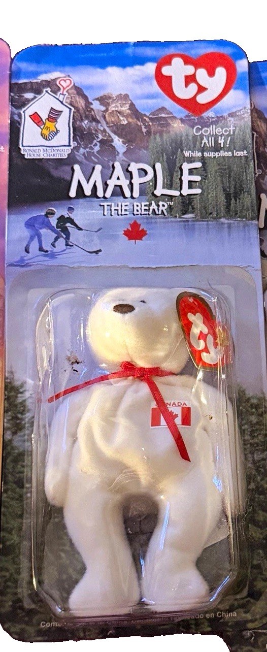 RARE Ty Beanie Babies Maple the Bear McDonald\'s Happy Meal Toy 1997 RARE Ty Beanie Babies Maple the Bear McDonald\'s Happy Meal Toy 1997