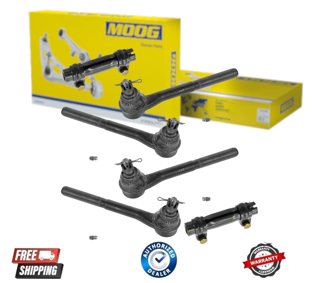 NEW GENUINE MOOG Front Inner Outer Tie Rod End Sleeve 6pc Set Kit NEW GENUINE MOOG Front Inner Outer Tie Rod End Sleeve 6pc Set Kit