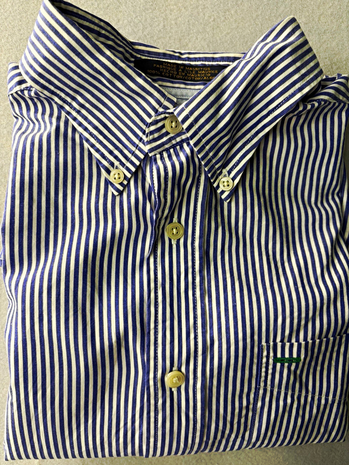 Tommy Hilfiger Golf Men’s M Regular Cotton Woven Striped Button-Down Shirt Tommy Hilfiger Golf Men’s M Regular Cotton Woven Striped Button-Down Shirt