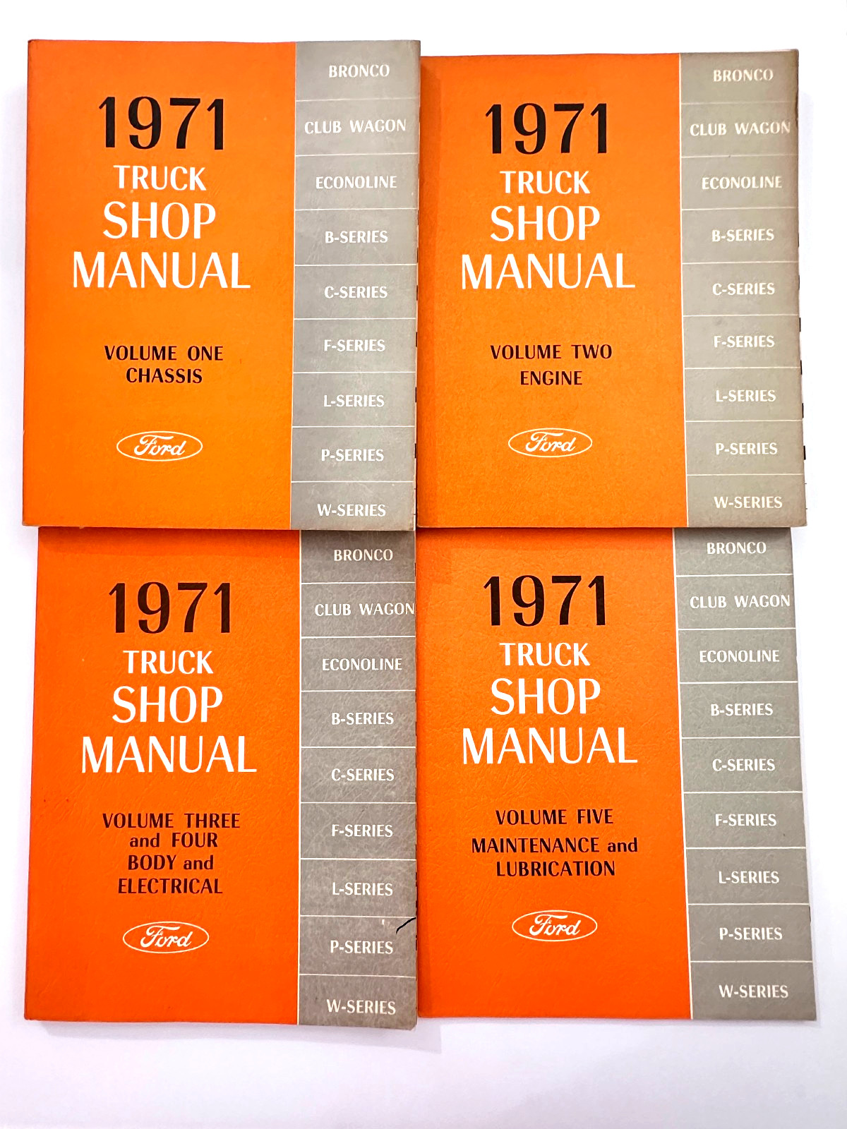 1971 Ford Truck Factory Shop Manual 5 Volume Set GREAT CONDITION Clean