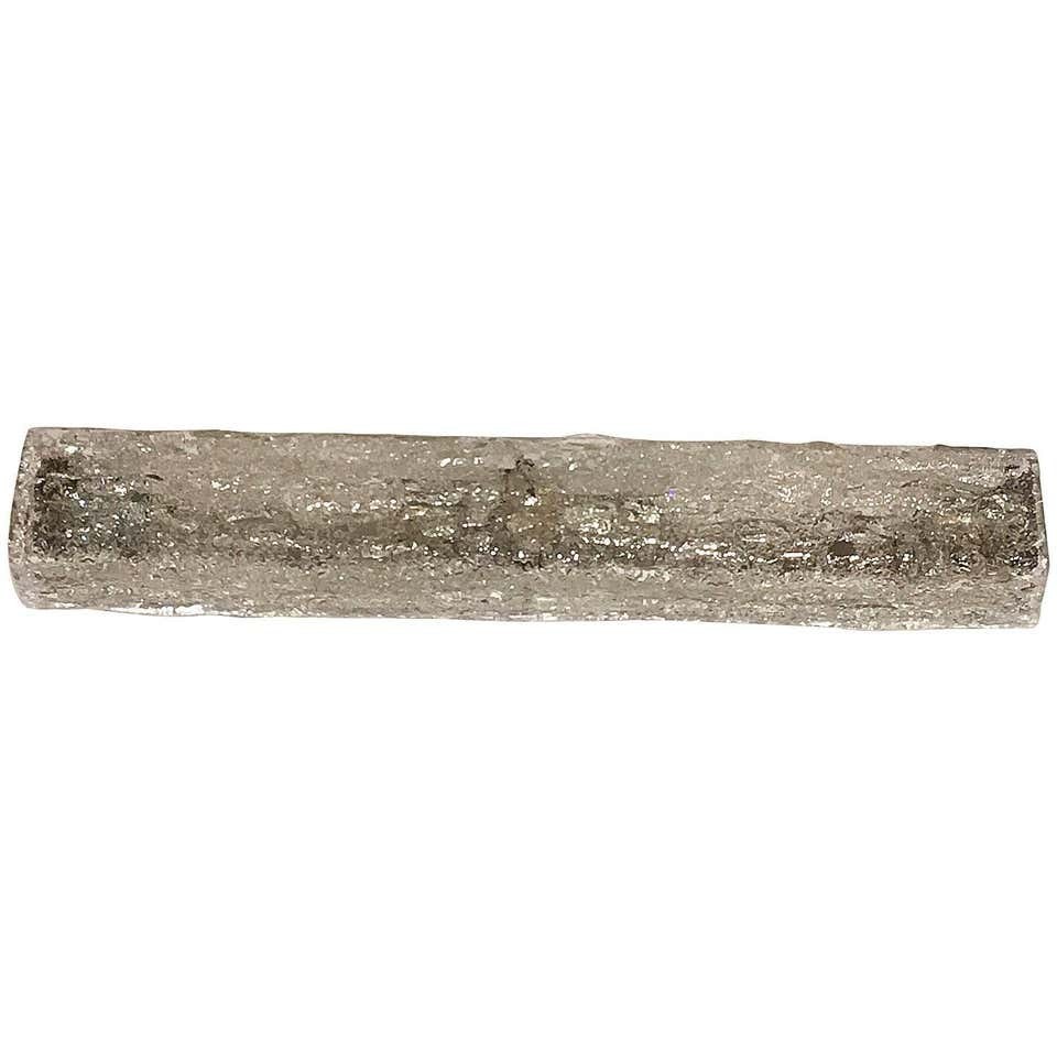 1960s Large Rectangular Textured Ice Block Vanity Sconce by J. T. Kalmar