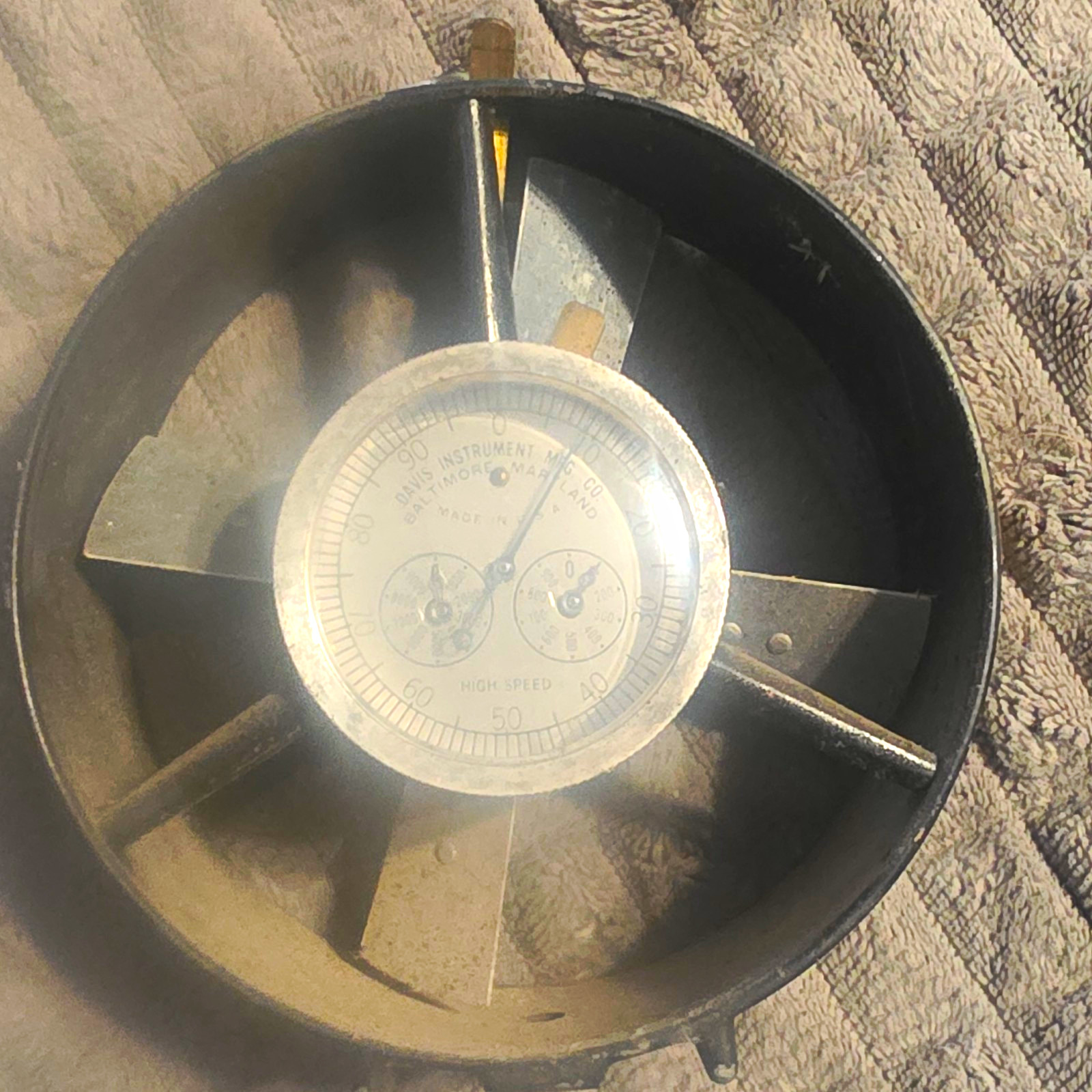 ​Vintage Pair Davis Instruments Vane Anemometers UMWA Old Ben 25 Coal Mine IL