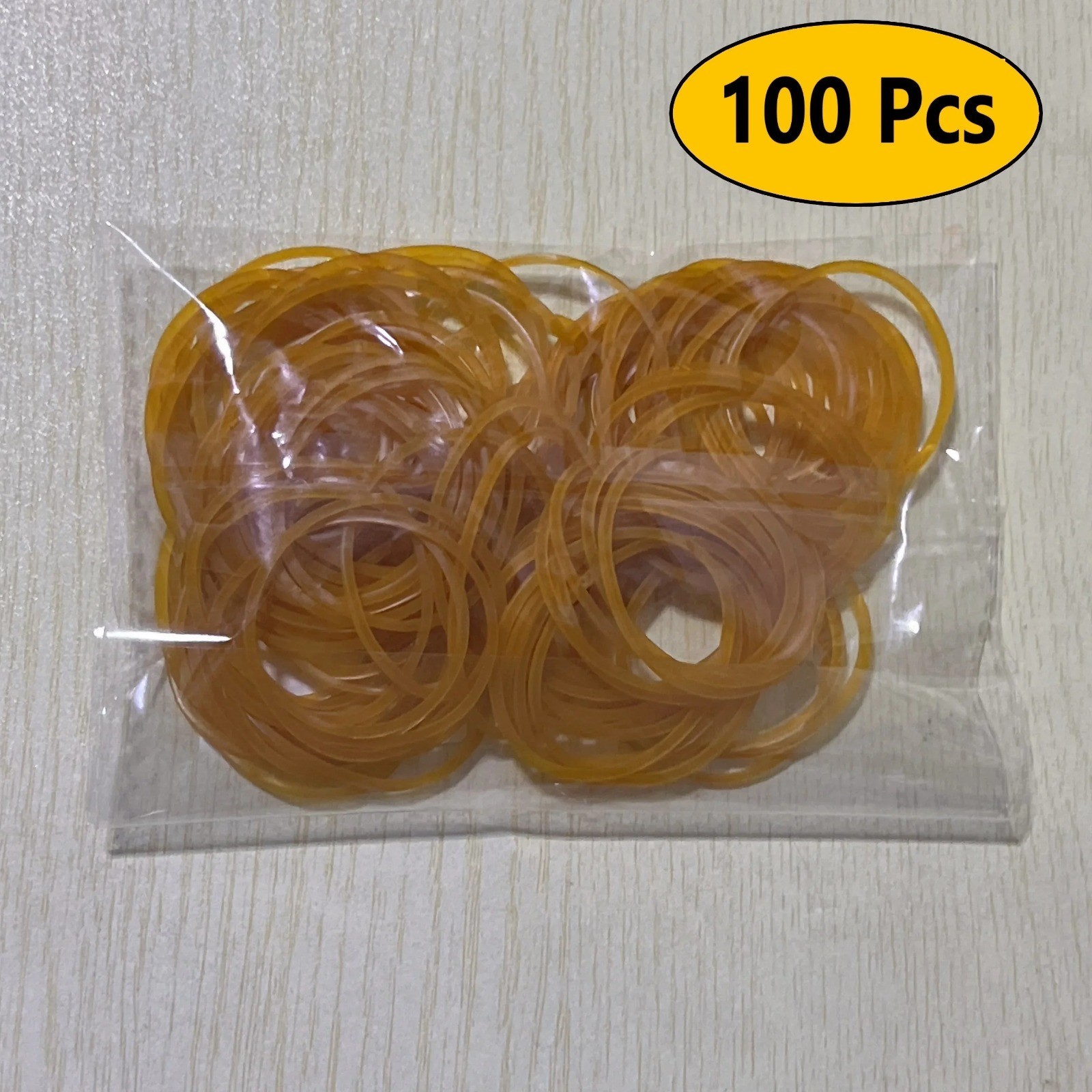 Yellow Rubber Bands 38mm Durable Natural Rubber 100/300/666 Pcs