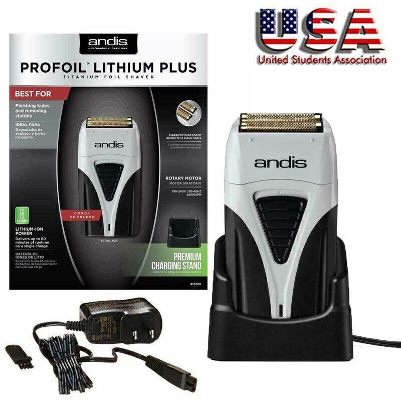 NEW Andis #17200 Titanium Foil Shaver Profoil Lithium Plus Razor + Charging Dock NEW Andis #17200 Titanium Foil Shaver Profoil Lithium Plus Razor + Charging Dock