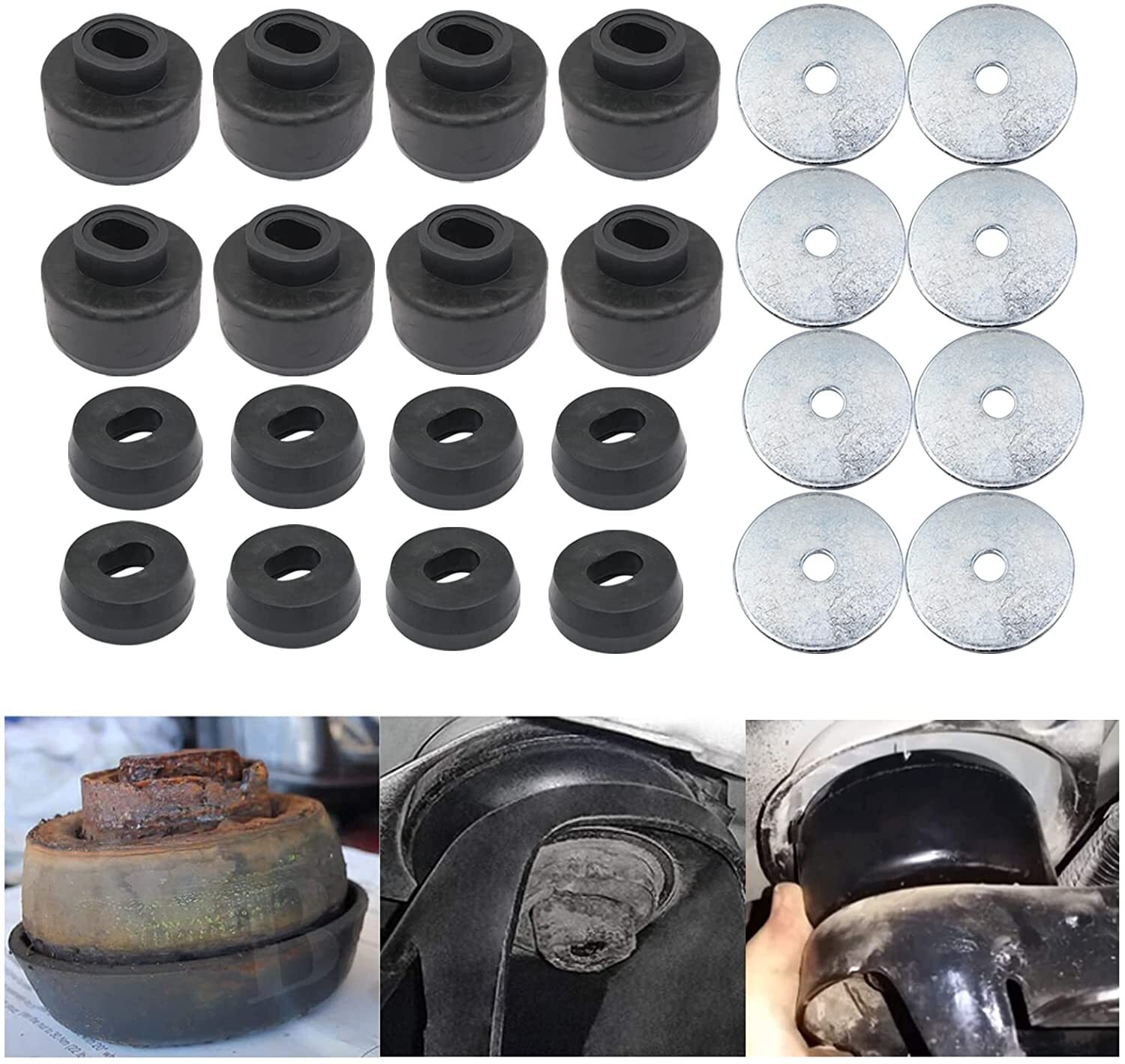For 99-14 Chevy Silverado GMC Sierra Cab Mount Bushing Kit 16pc Replace 7-141/#*