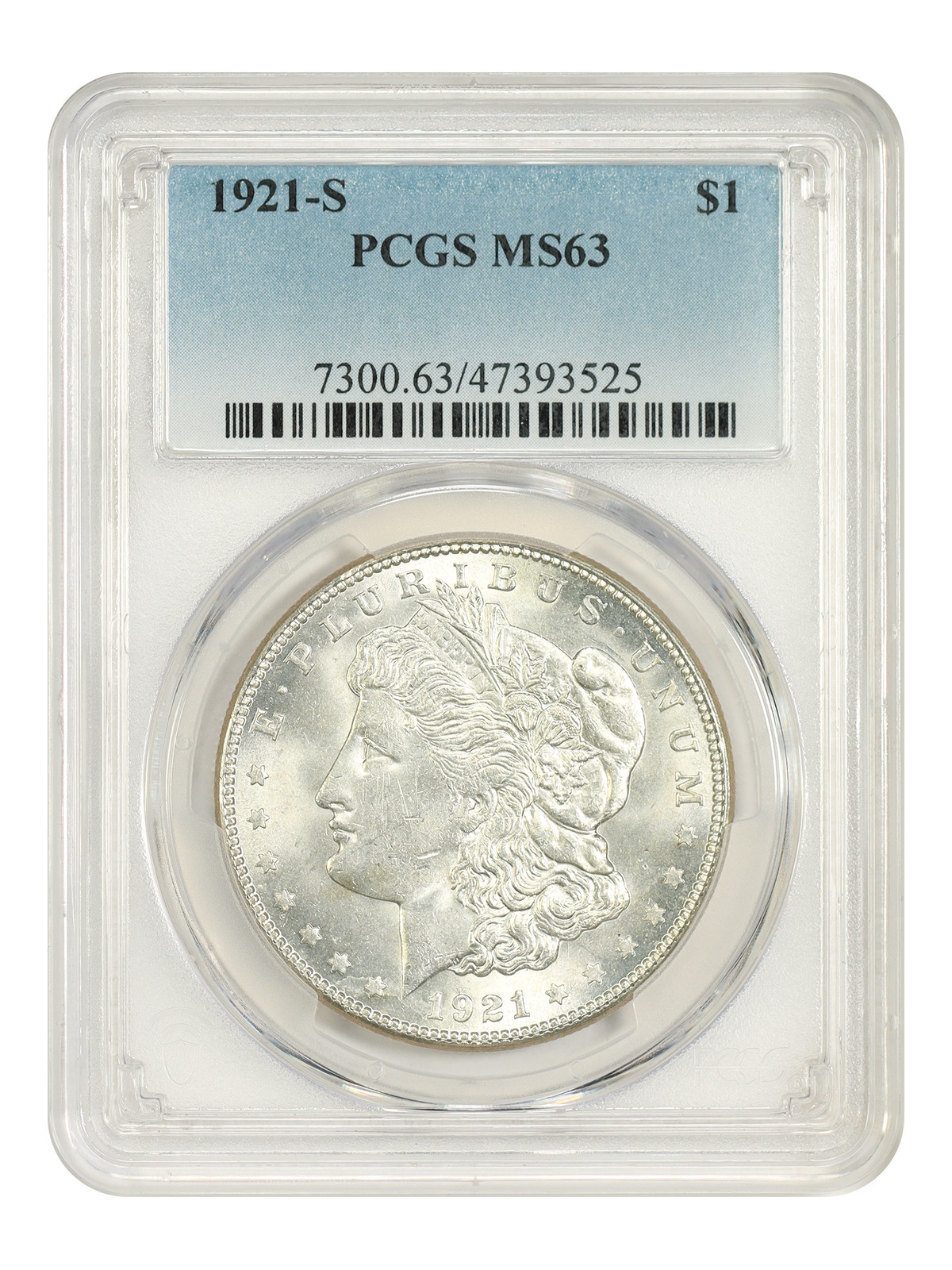 1921-S $1 PCGS MS63 - Morgan Dollar - Final Year S-Mint 1921-S $1 PCGS MS63 - Morgan Dollar - Final Year S-Mint