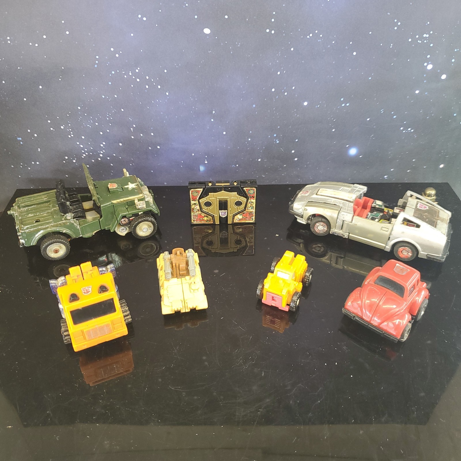 VTG G1 Transformers Lot Of 7 ROUGH Buzzsaw Scout Bluestreak Red Bumblebee Takara