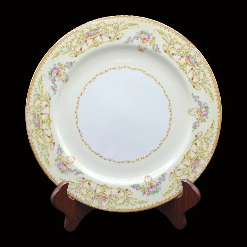 2 Noritake Nanette Dinner Plates Occupied Japan Vintage 1940s Porcelain 10\ 2 Noritake Nanette Dinner Plates Occupied Japan Vintage 1940s Porcelain 10\
