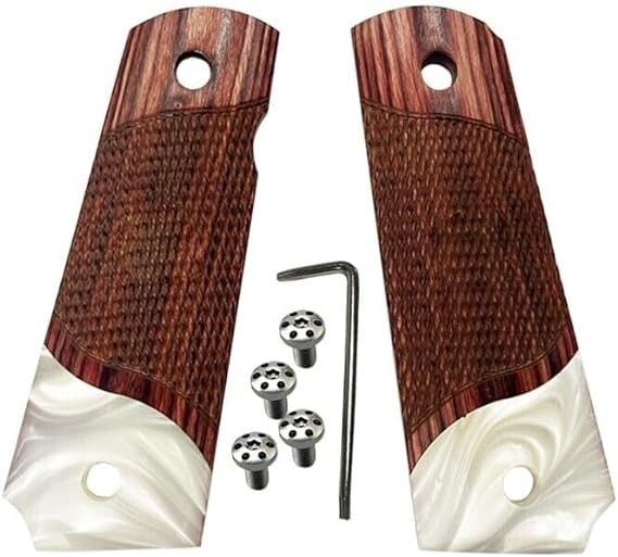 1911 Grips Full Size Classic Checkered W/Screws & Wrench FITS Most Clones 1911 Grips Full Size Classic Checkered W/Screws & Wrench FITS Most Clones