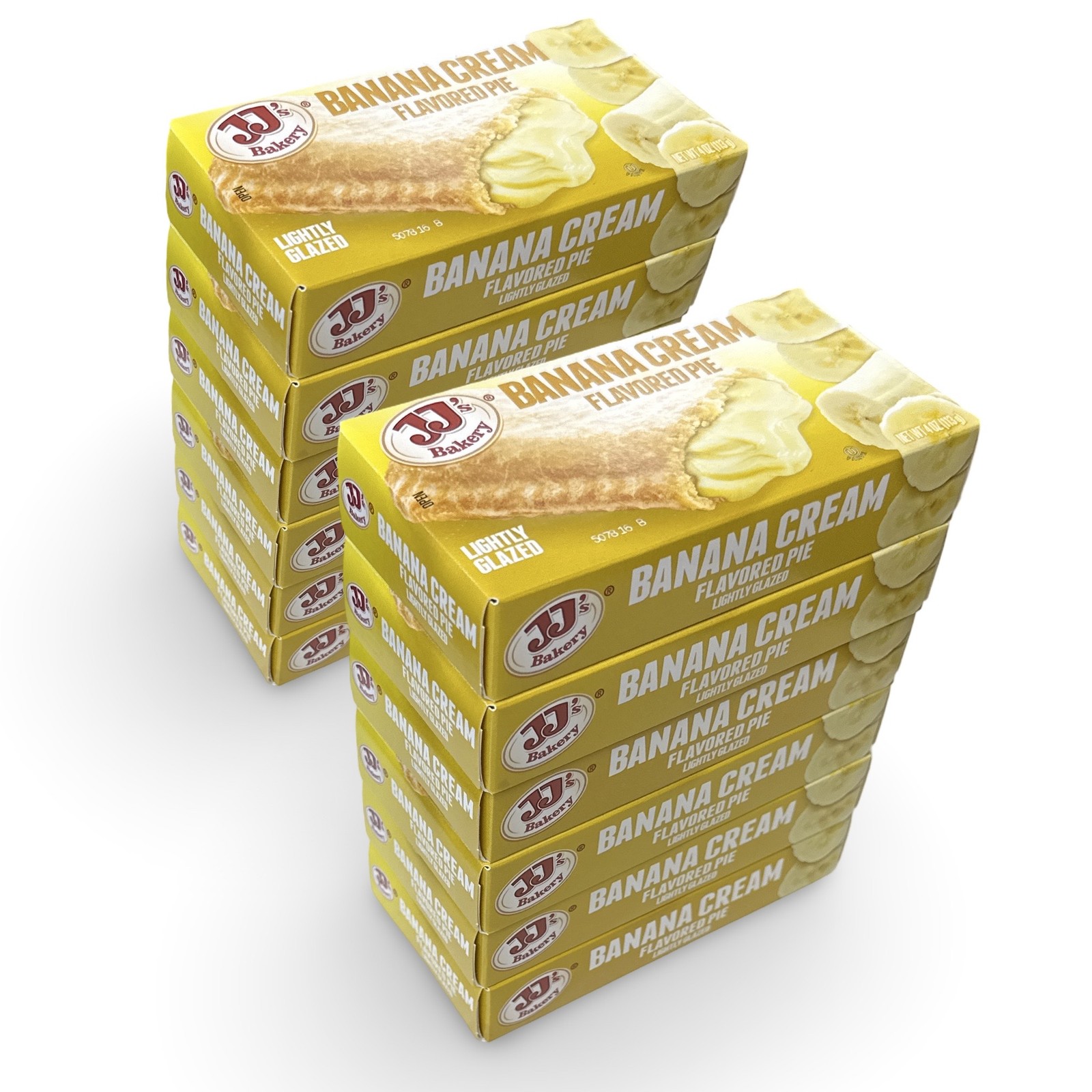 JJ\'s Bakery Banana Cream Glazed Snack Pies 4oz (Pack of 12)