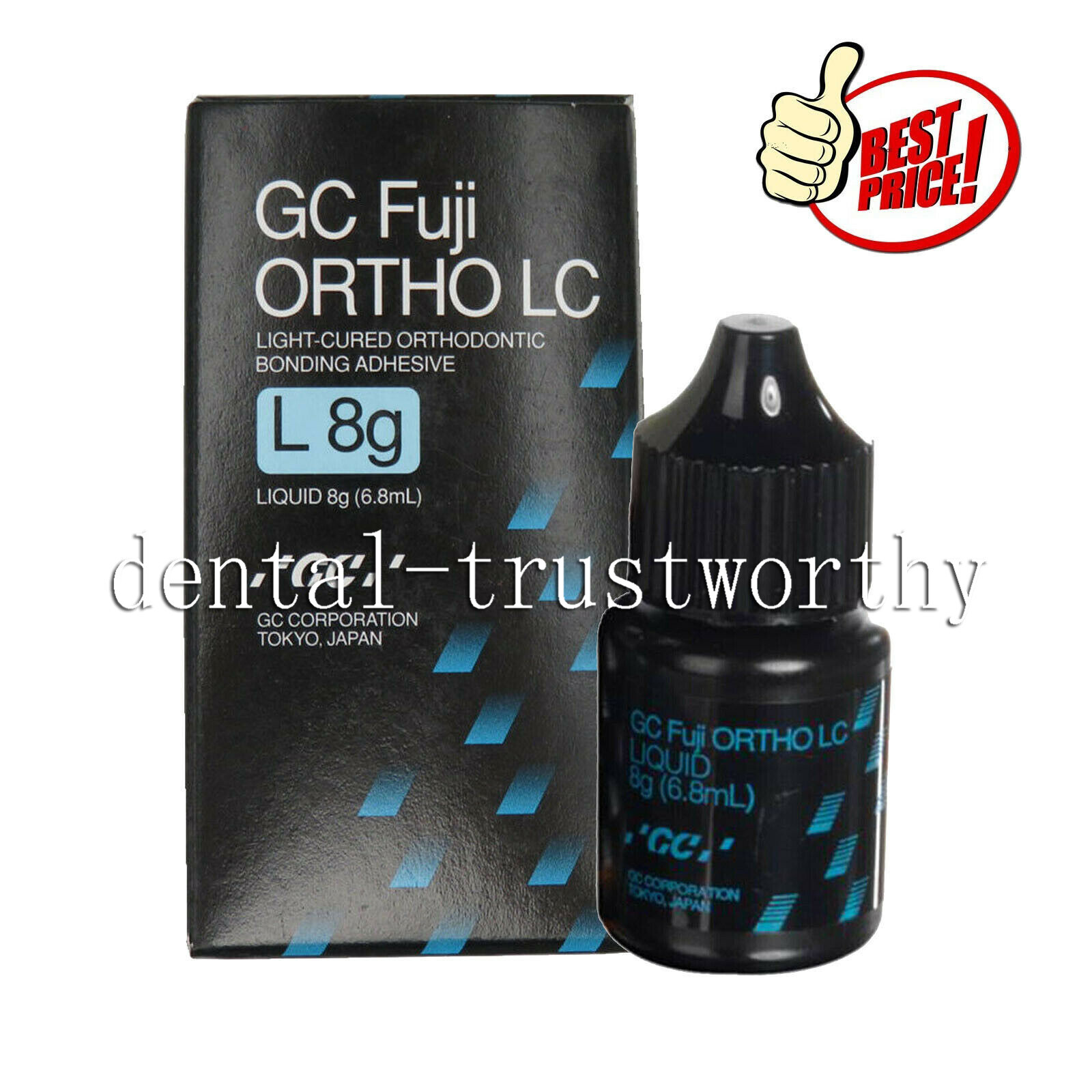 GC Fuji ORTHO LC Light-Cured Orthodontic Bonding Adhesive Powder 15g Liquid 8g