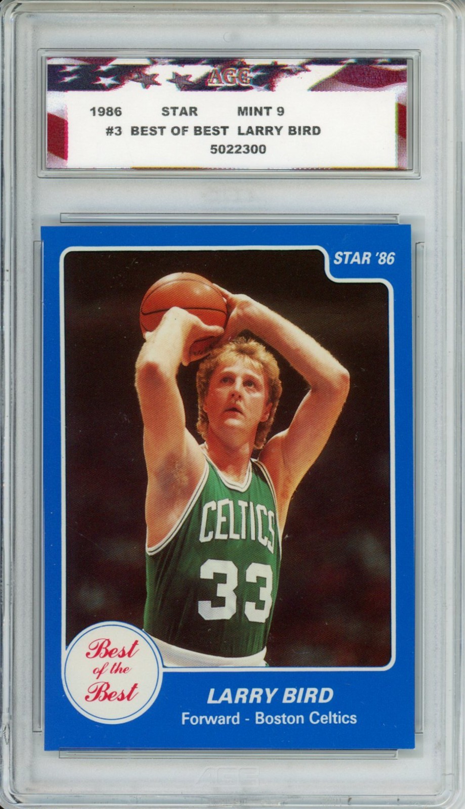1986 Star Best of the Best #3 Larry Bird AGC 9 Mint Boston Celtics 1986 Star Best of the Best #3 Larry Bird AGC 9 Mint Boston Celtics