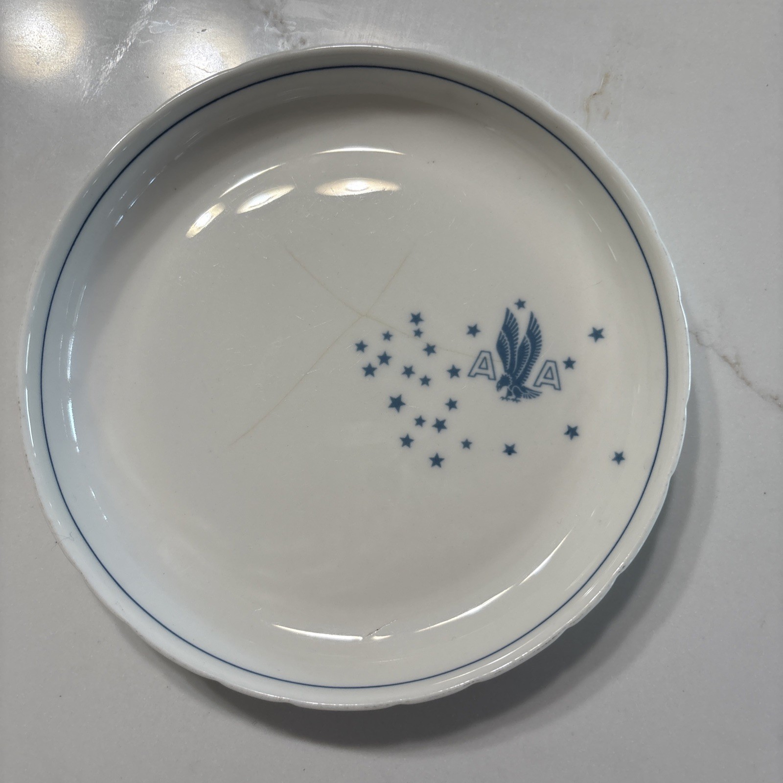 RARE 1930's-40's American Airlines Airlight Pattern Dinner Plate RARE 1930's-40's American Airlines Airlight Pattern Dinner Plate