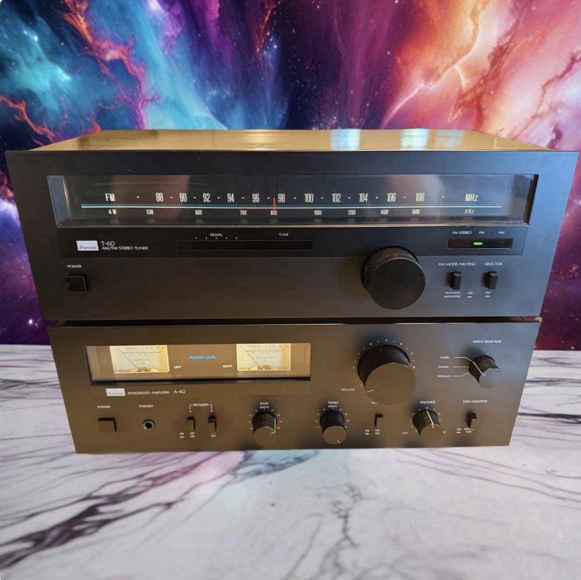 Sansui A-40 Integrated Amplifier+ T-60 Tuner Hi-Fi Near Mint Recapped Serviced🔥 Sansui A-40 Integrated Amplifier+ T-60 Tuner Hi-Fi Near Mint Recapped Serviced🔥