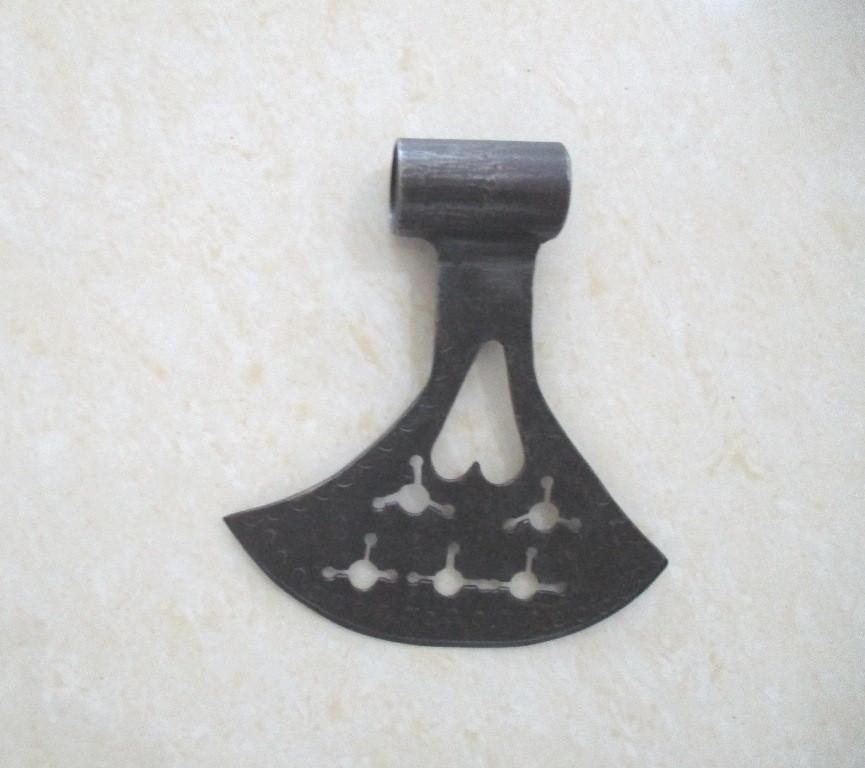 ANTIQUE AXE TOOL WITH OPEN WORK UNUSUAL ANTIQUE AXE TOOL WITH OPEN WORK UNUSUAL