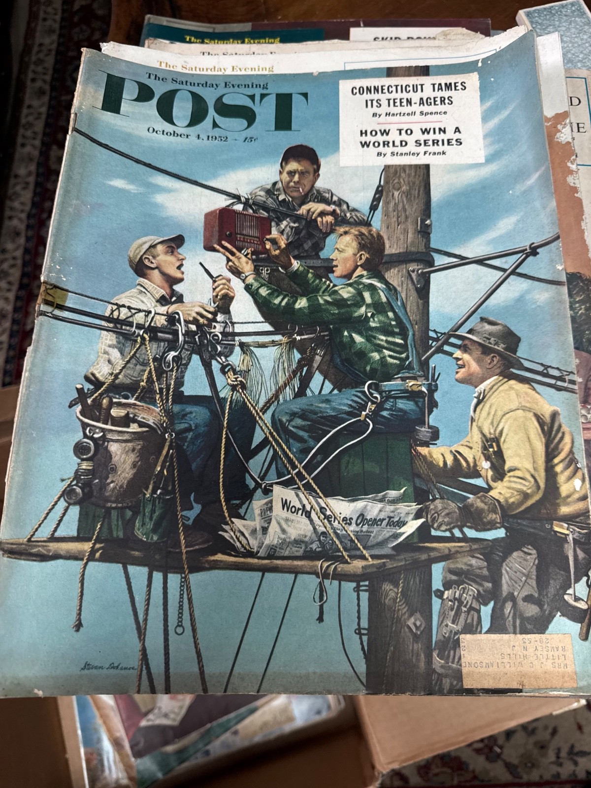 Saturday evening post October 4, 1952 World Series very good condition Saturday evening post October 4, 1952 World Series very good condition