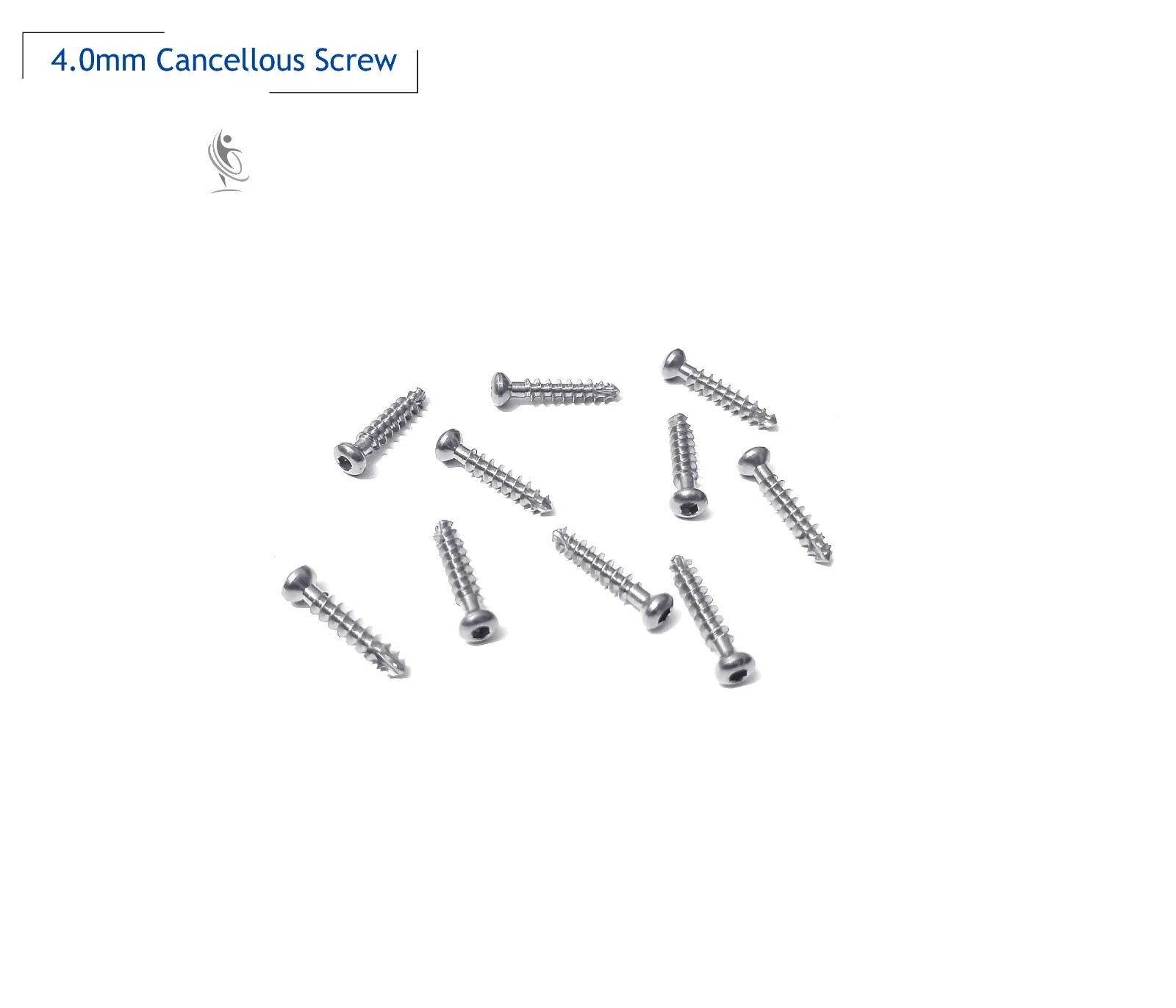 4.0mm Cancellous Screw Partial/Full Thread – Lot of 100 Pcs Stainless Steel Tool