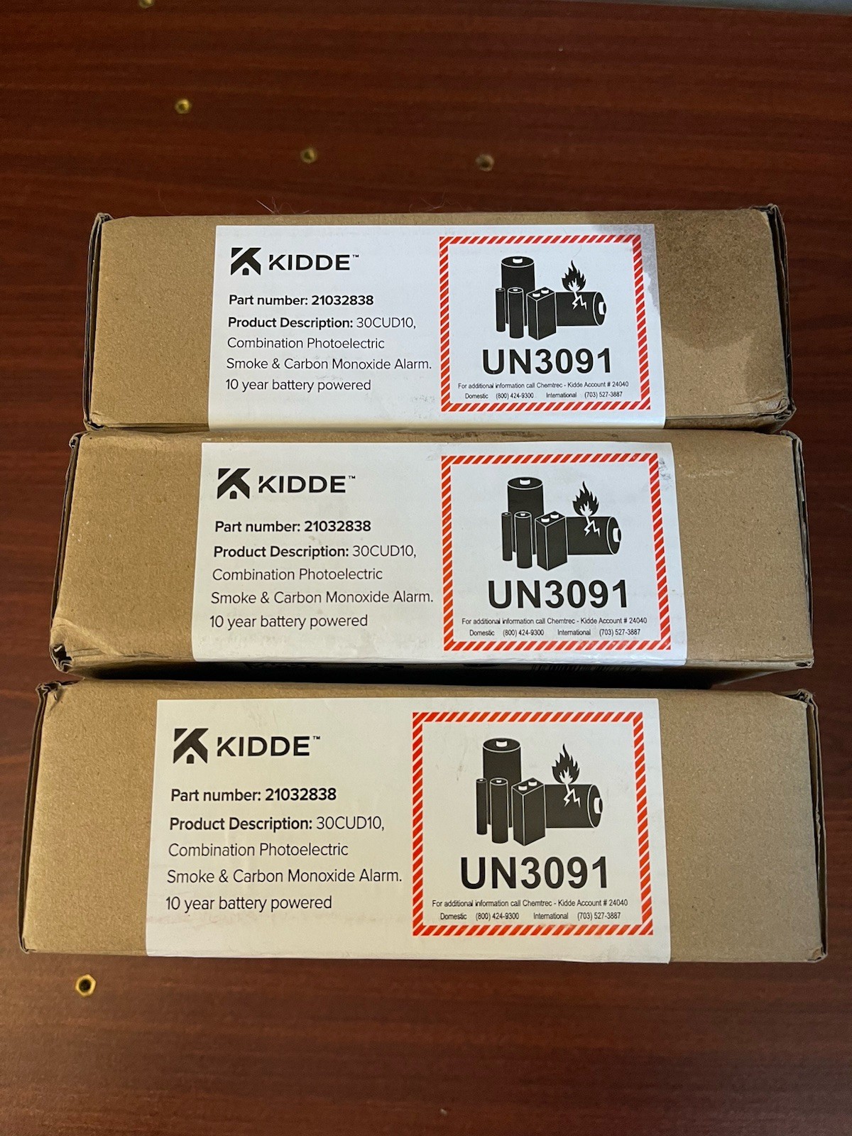 Kidde 30CUD10 Smoke & Carbon Monoxide Alarm 10-Year Battery 3 Pack Kidde 30CUD10 Smoke & Carbon Monoxide Alarm 10-Year Battery 3 Pack
