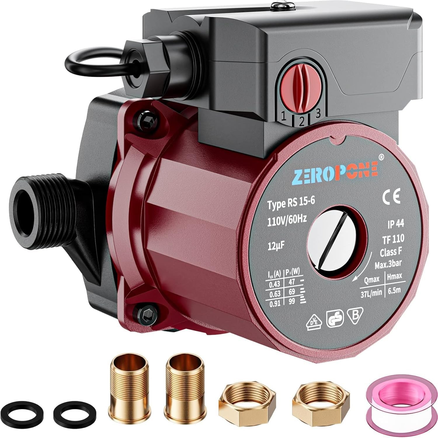 Recirculating Pump, 93W Water Circulator Circulating Pump NPT 3/4\