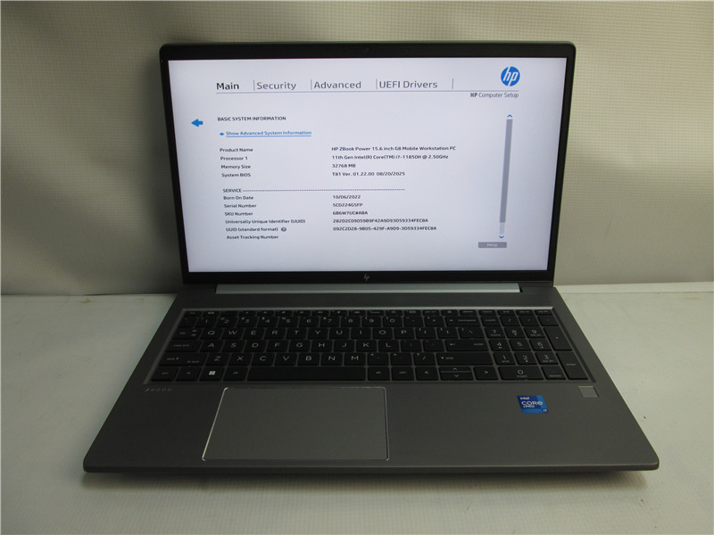 HP ZBook Power G8 Laptop i7-11850H 2.5GHz 32GB 512GB SSD Win 11 COA