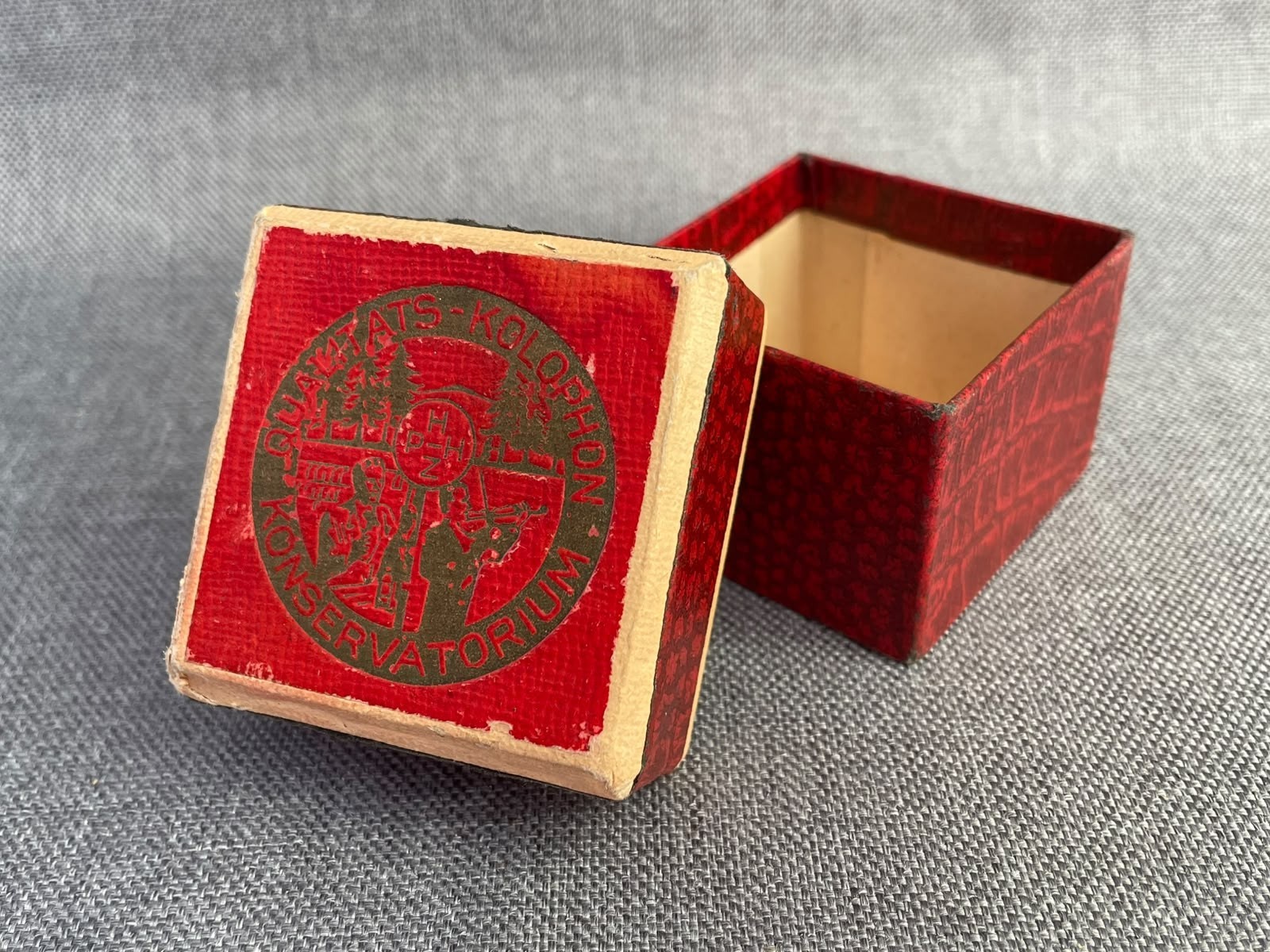 Antique Bow Rosin old Empty Box German Heinrich Zwiener Vintage Violin 1930s