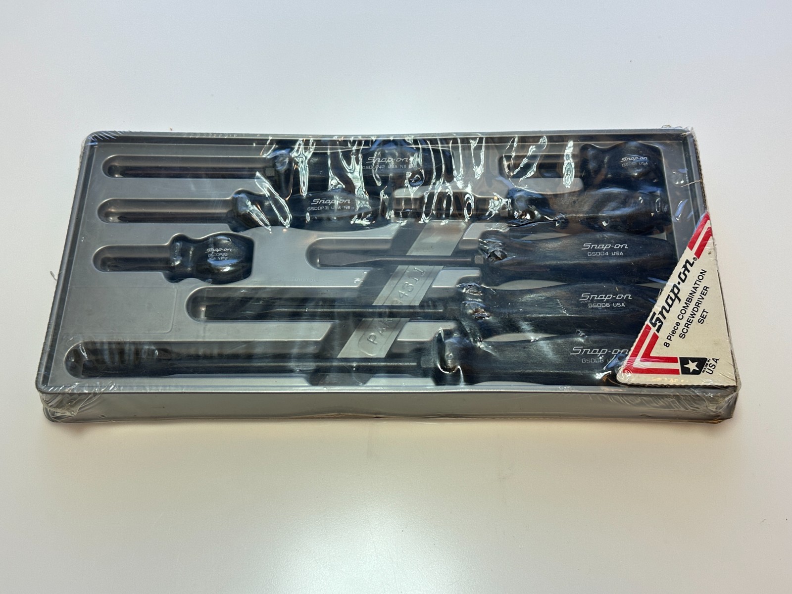 NOS Snap-On Tools USA SDDX80HX 8pc RARE Black Shank Black Handle Screwdriver Set