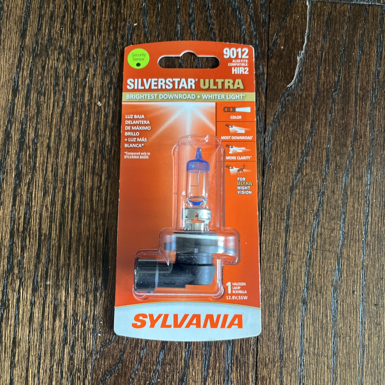 Sylvania 9012 Also Fits Compatible HIR2 SilverStar Ultra Halogen Headlight Bulb Sylvania 9012 Also Fits Compatible HIR2 SilverStar Ultra Halogen Headlight Bulb