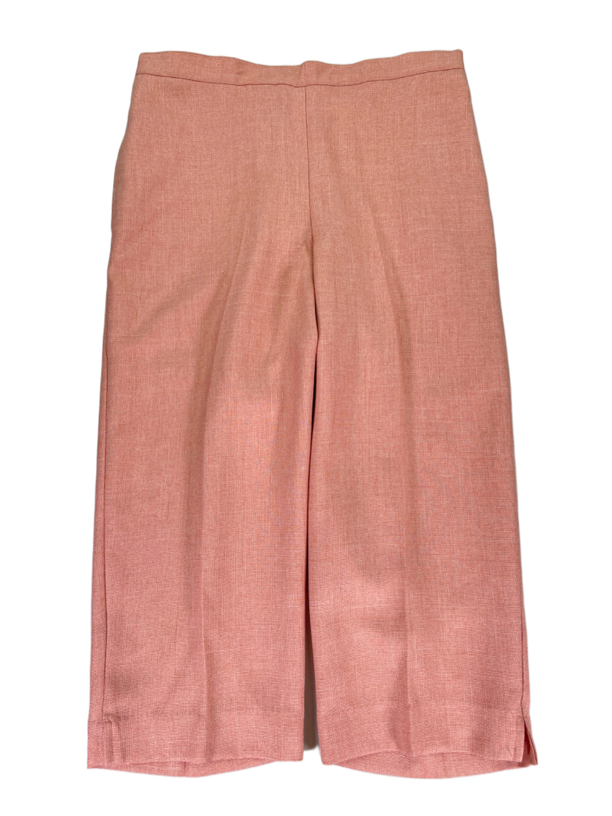 Alfred Dunner Women\'s Pink Botanical Gardens Classic Fit Capri Dress Pants - 8