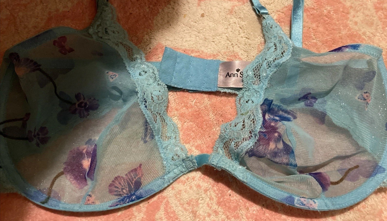 Ann Summers Beautiful Blue Butterfly Bra 36D BNWOT