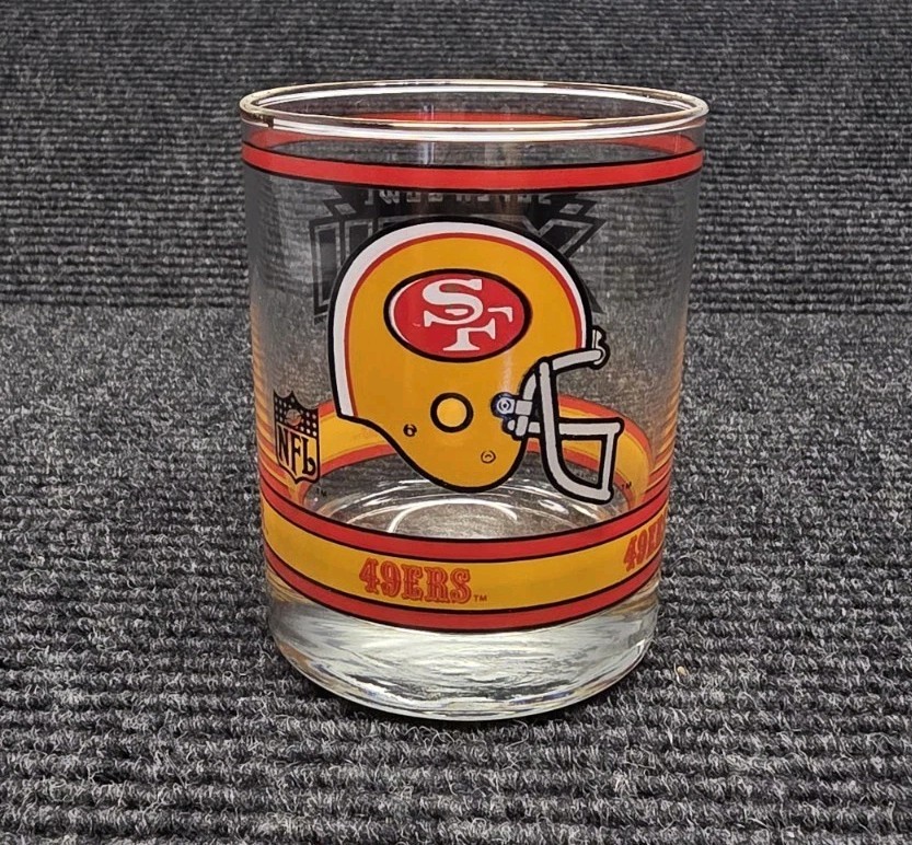 Vintage 1988 89 San Francisco 49ers Superbowl 23 Drink Glass