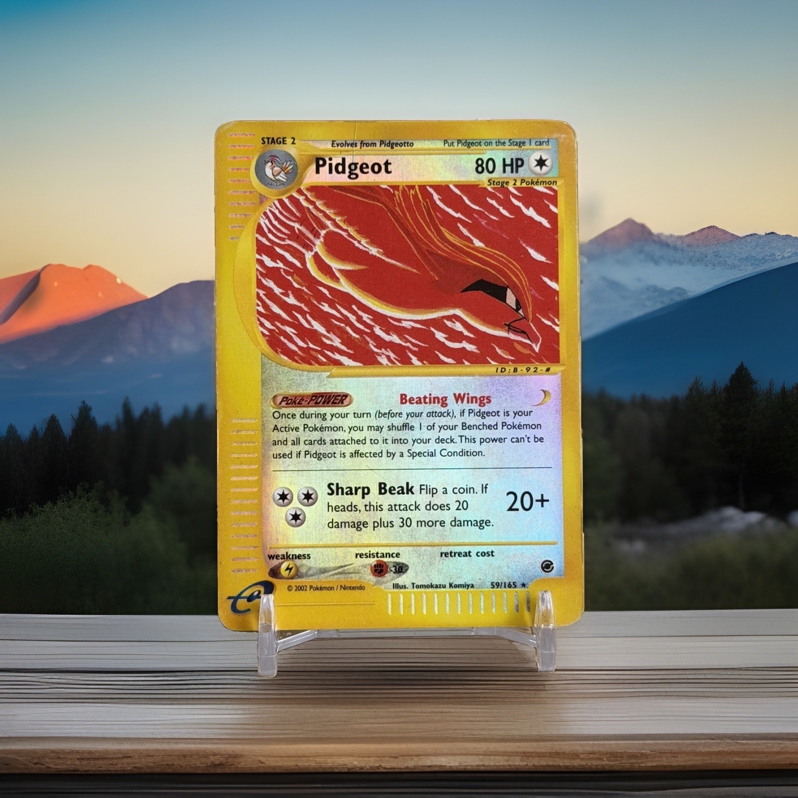 Pokemon Vintage Pidgeot 59/165 2002 Ex Expedition Reverse Holo MP Pokemon Vintage Pidgeot 59/165 2002 Ex Expedition Reverse Holo MP