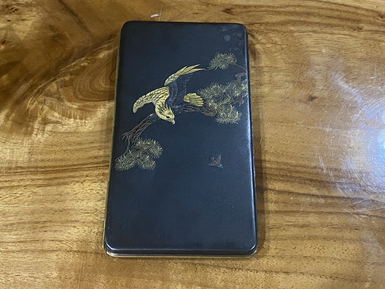 Vintage Retro Japanese Damascene Mixed Metals Cigarette Case Vintage Retro Japanese Damascene Mixed Metals Cigarette Case