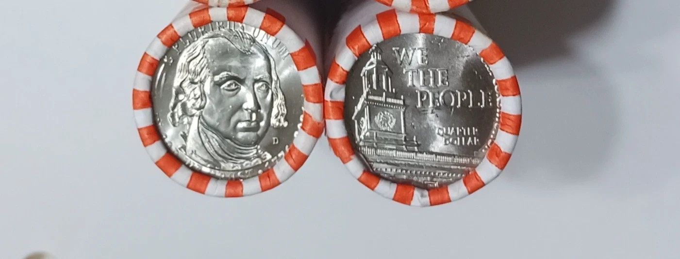 1 Roll each P & D U.S Constitution Quarters 2026 Denver Philadelphia HEADS/TAILS 1 Roll each P & D U.S Constitution Quarters 2026 Denver Philadelphia HEADS/TAILS