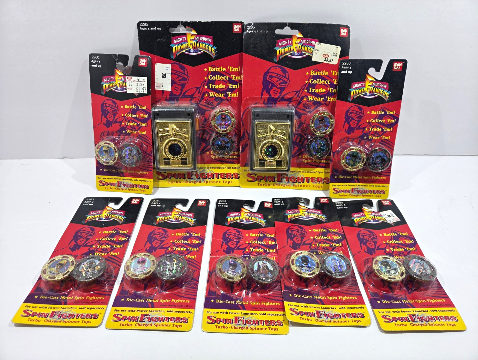 Bandai Mighty Morphin Power Rangers Spin Fighters Non-Sport Trading Card Lot Bandai Mighty Morphin Power Rangers Spin Fighters Non-Sport Trading Card Lot