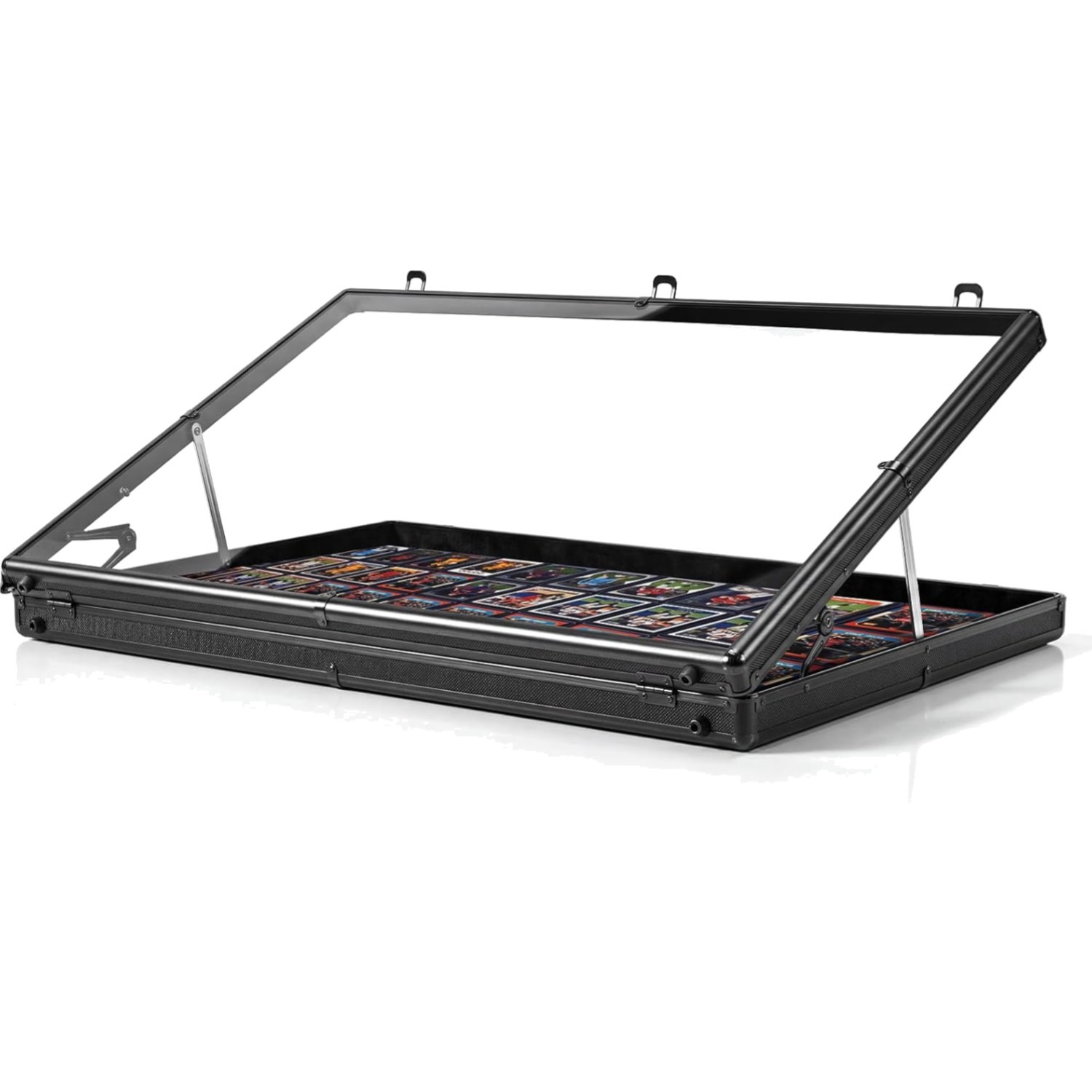 Dwwce Portable Card Show Display Case 34 X 22 Aluminum Lockable Showcase