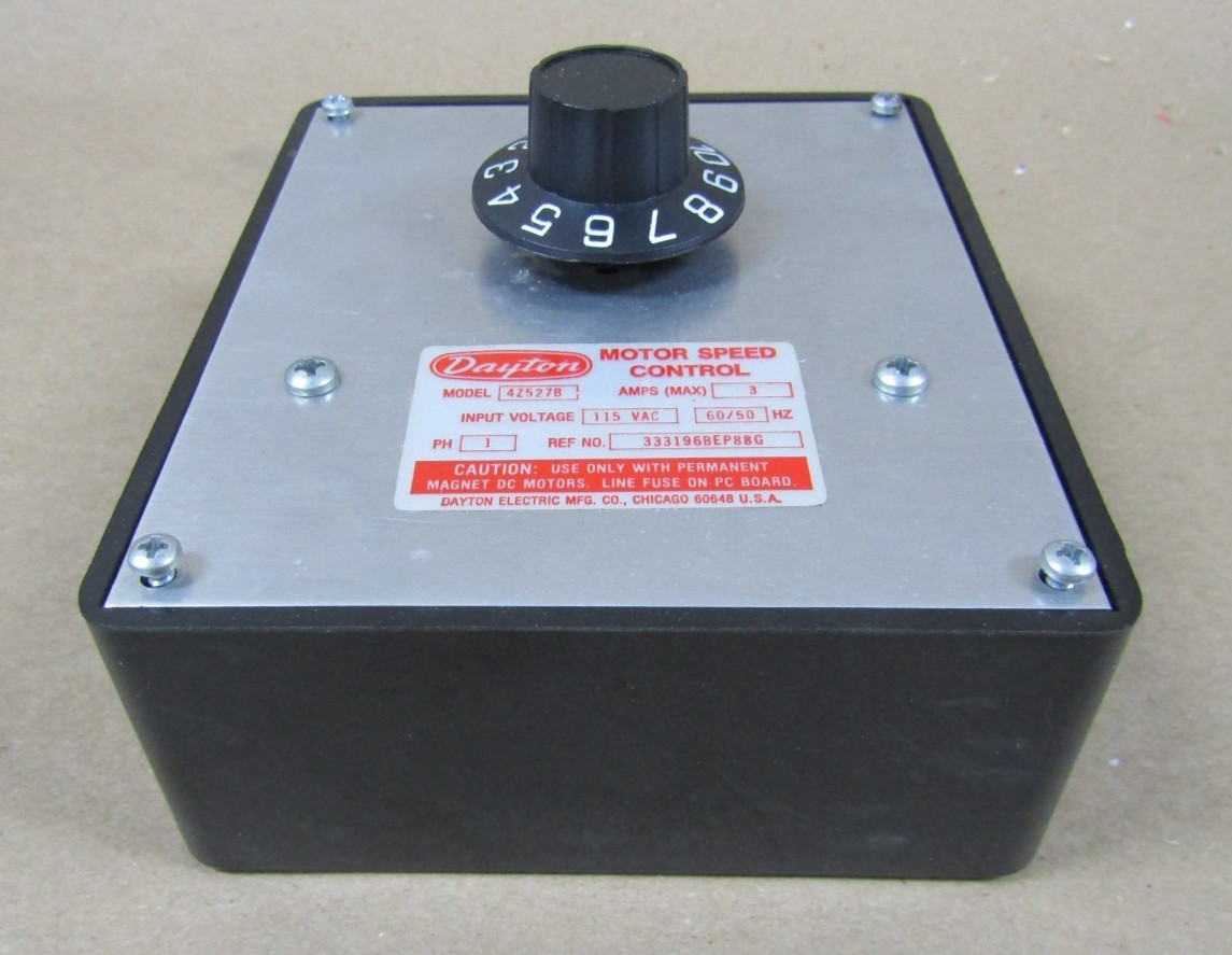 🙌 NEW DAYTON 3 AMP MOTOR SPEED CONTROL 1 PHASE 115 VAC 4Z527B