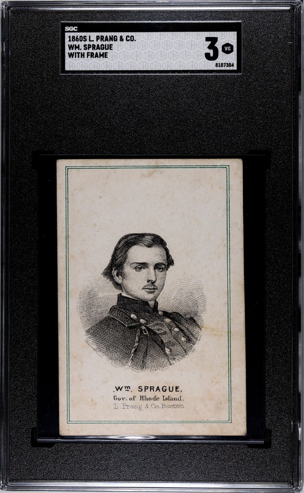 1860s L. Prang & Co William Sprague SGC 3 Battle Of Bull Run & Rhode Island Gov. 1860s L. Prang & Co William Sprague SGC 3 Battle Of Bull Run & Rhode Island Gov.