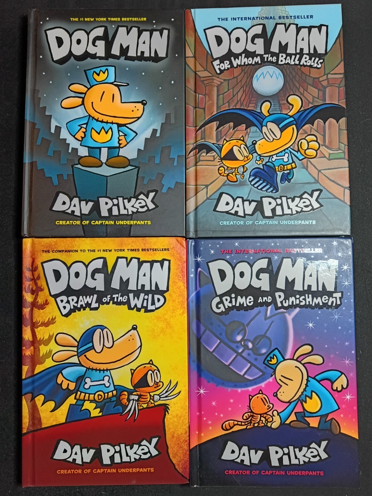 Dog Man Hardcover Book Lot of 4 - Dav Pilkey - Graphic Novels New #1 6 7 10